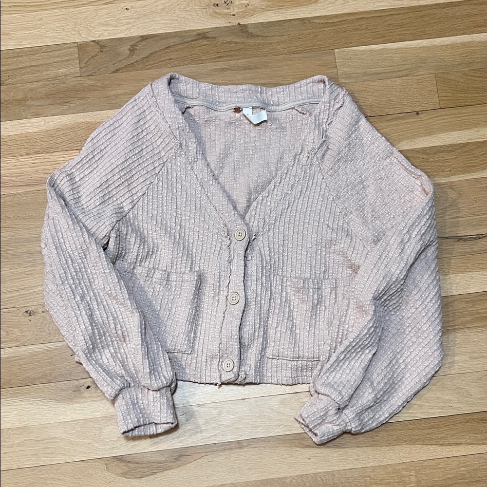 La Hearts Light Pink Cardigan